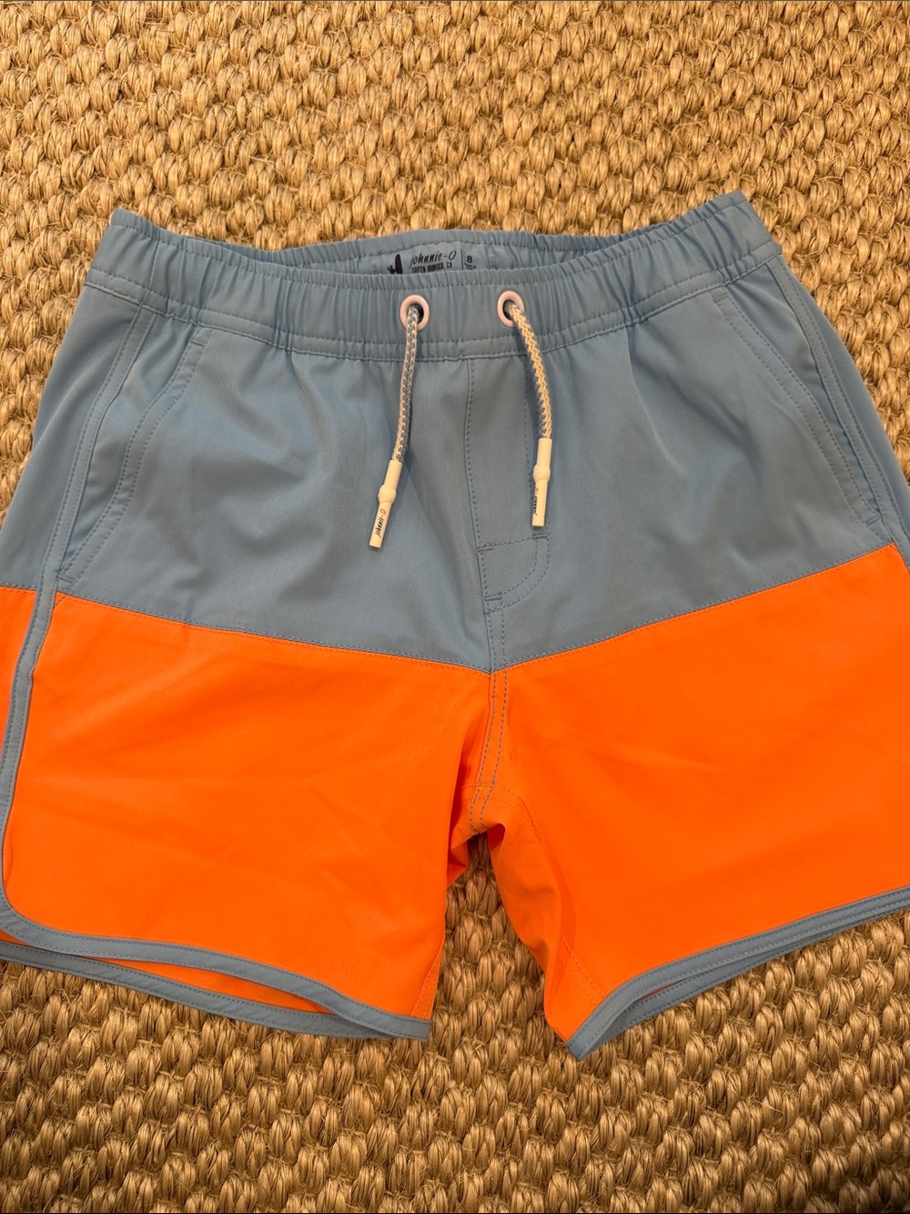 johnnie-O Boys' Two-Tone Swim Trunks in Blue & Orange